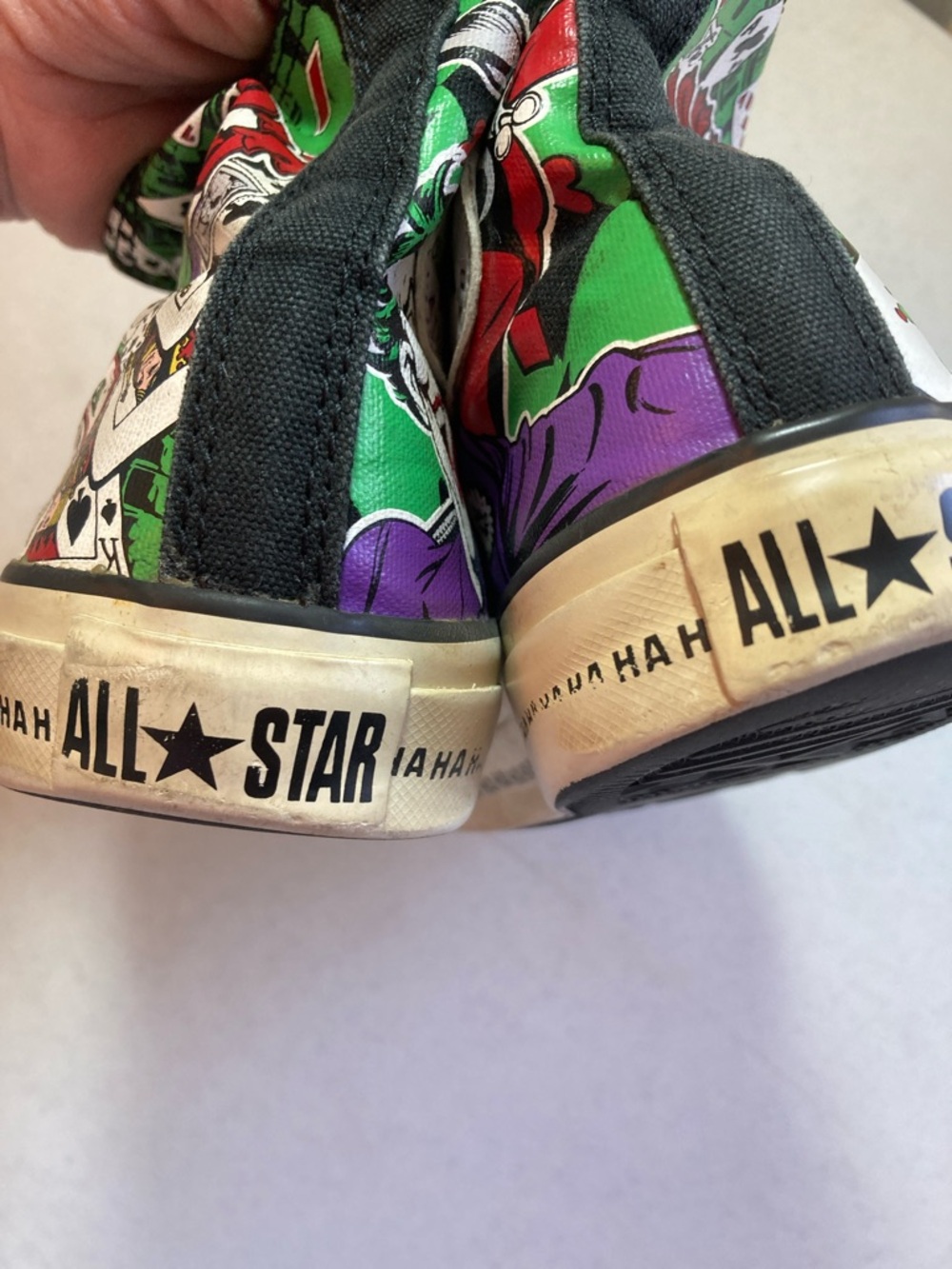 VTG Converse Joker Graphic High Top Sneakers - Green/Purple/Black/White - Picture 5 of 10